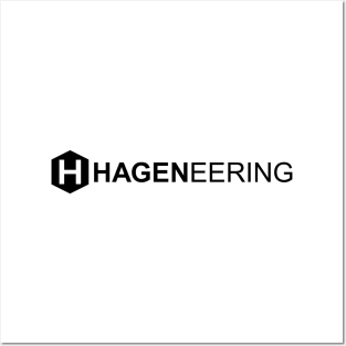 Hageneering Logo Shirt - Black Text Posters and Art